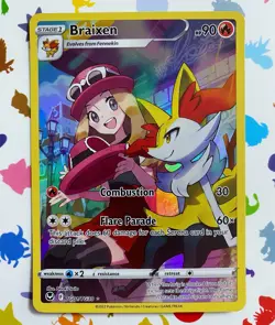 Braixen TG01/TG30 Silver Tempest NM Trainer Gallery Pokemon Card - Image 1