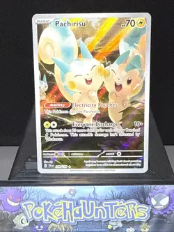 Pokemon Card Pachirisu 208/198 Illustration Scarlet & Violet Base Holo Rare NM - Image 1