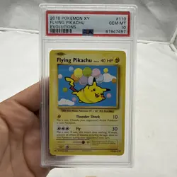 2016 Pokemon XY Flying Pikachu Evolutions Graded Card PSA 10 - Image 1