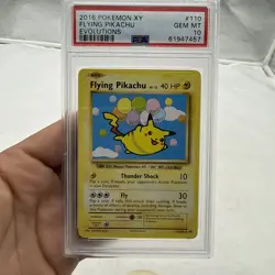 2016 Pokemon XY Flying Pikachu Evolutions Graded Card PSA 10 - Image 4