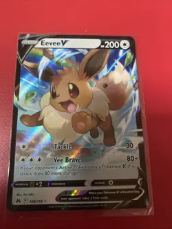 Eevee V 108/159 Crown Zenith Holo Pokemon Card TCG Ultra Rare VLP - Image 1