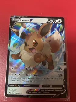Eevee V 108/159 Crown Zenith Holo Pokemon Card TCG Ultra Rare VLP - Image 2