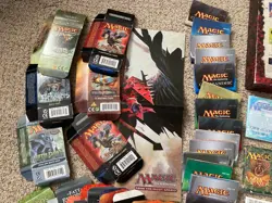 Huge Lot of Empty MTG Deck Boxes, Deck Pamphlets, Rule Guides, Revised - Image 2