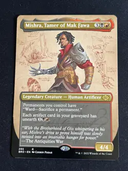 1x Mishra, Tamer of Mak Fawa (295) Borderless The Brothers' War LP MTG Magic x1 - Image 1