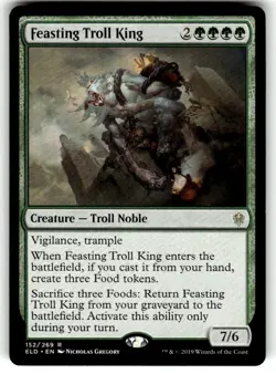 Feasting Troll King Throne of Eldraine Regular MTG - Image 1
