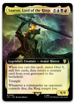 Sauron, Lord of the Rings (Extended Art) #92 (Foil) NM Lord of the Rings - Image 1