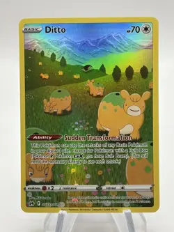 Pokemon TCG Ditto Crown Zenith Galarian Gallery Holo Ultra Rare Card GG22/GG70 - Image 1