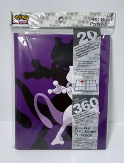 Pokemon Mewtwo Ultra PRO-Binder Portfolio 20- 18 Pocket Pages Holds 360 - Image 1