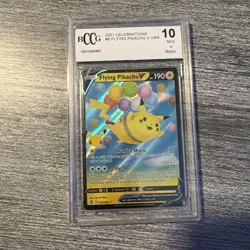 POKEMON 2021 Celebrations #6 FLYING PIKACHU V Beckett BCCG 10 RARE - Image 2