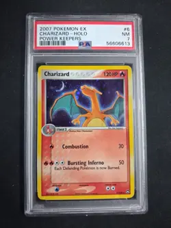 2007 Pokemon EX Power Keepers Charizard Holo PSA 7 English 6/108 - Image 1