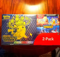 Pokemon Surging Sparks Elite Trainer Box + Booster Bundle [FACTORY SEALED] - Image 1