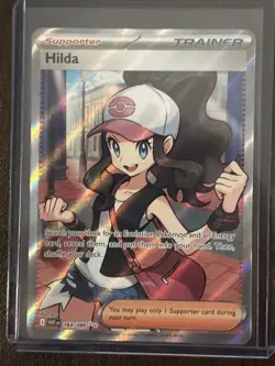 Pokemon TCG - Hilda 164/086 - Full Art Ultra Rare - White Flare Holo - Image 1