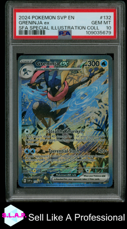 GRENINJA EX SFA SPECI4L ILL COLL POKEMON SVP EN-SV BLCK STR PRM 2024 132 PSA 10 - Image 1