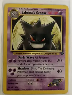 Sabrina's Gengar 29/132 Gym Challenge Unlimited Pokemon TCG Non-Holo Rare - Image 1