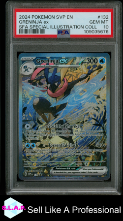 GRENINJA EX SFA SPECI4L ILL COLL POKEMON SVP EN-SV BLCK STR PRM 2024 132 PSA 10 - Image 1