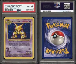 Alakazam 001/102 1999 Pokemon Base Set (Shadowless) Holo PSA 8 - Image 5