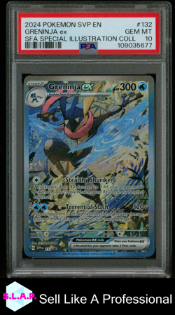 GRENINJA EX SFA SPECI4L ILL COLL POKEMON SVP EN-SV BLCK STR PRM 2024 132 PSA 10 - Image 1