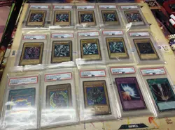 Yugioh VINTAGE & Modern LOT , 49 Total Slabs, 8 BLUE EYES, 3 Dark Magician - Image 1