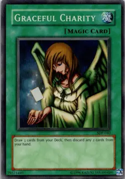 Yu-Gi-Oh! TCG Spell-Normal Graceful Charity Super Rare Holo - Image 1
