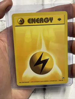 Pokemon TCG Lightning Energy Gym Heroes 130/132 1st Edition LP Pokemon Card WOTC - Image 1