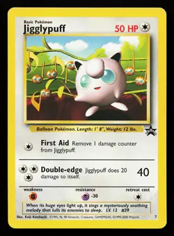 Jigglypuff 7 WOTC Black Star Promo Pokemon Card - Image 1