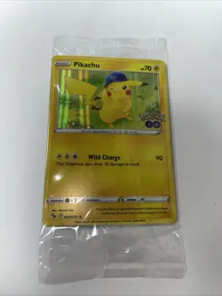 2022 Pokemon GO Pikachu Holo Promo Card 028/078 New Sealed - Image 1