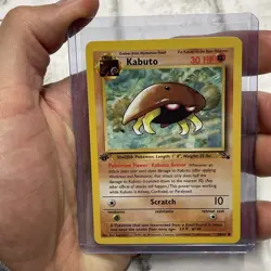 Pokemon Kabuto 50/62 1st Edition Pokemon Card Fossil Set NM Never Played WOTC - Image 1