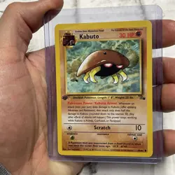 Pokemon Kabuto 50/62 1st Edition Pokemon Card Fossil Set NM Never Played WOTC - Image 2