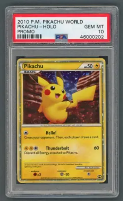 Pokemon Cards - PSA 10 Pikachu - Pikachu World Promo - GEM MT - PSA10 - Image 1
