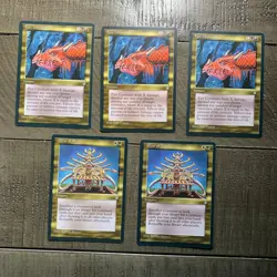 mtg - lot of 5 rare vintage cards - Fire Covenant (x3) and Altar of Bone (x2) - Image 1