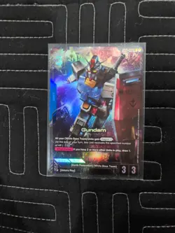Gundam Card Game Newtype Rising GD01 Gundam RX-78-2 GD01-001 LR+ - Image 1