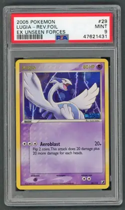 Pokemon Cards - PSA 9 Lugia 29/115 - Ex Unseen Forces Reverse Holo - MINT - PSA9 - Image 1