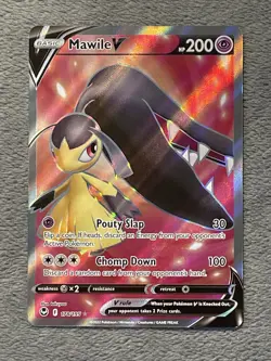 Mawile V 178/195 Full Art Textured Pokemon Card Silver Tempest Near Mint - Image 1