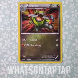 Pokemon Card Fraxure 15/20 Holo Rare Black White Dragon Vault Singles LP Vintage - Image 1