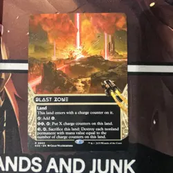 MTG Magic The Gathering Blast Zone EOS 0002 Borderless Stellar Sights Land - Image 1