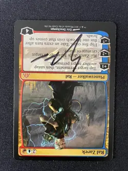 MtG Ral Zarek Dragon's Maze Signed Autographed Eric Deschamps LP Lightly Played - Image 2