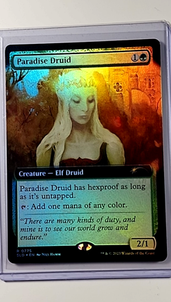 2023 MTG Magic the Gathering SLD Secret Lair Drop Foil #775 Paradise Druid - Image 1