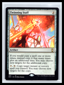 MTG Twinning Staff #383 Commander Streets of New Capenna Regular Mythic Rare NM - Image 1