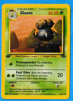 1999 Wizards Pokemon Jungle Edition 1 Gloom 37/64 NM-MT Condition - Image 1