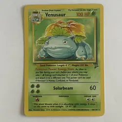 1999 Pokemon Venusaur Holo 18/130 Base Set 2 WOTC Vintage NM Condition - Image 2