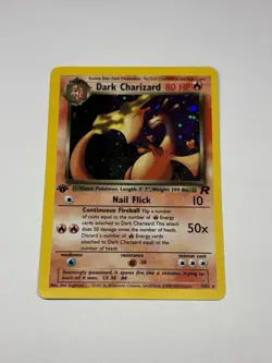 Dark Charizard - 4/82 Team Rocket 1st Edition Holo Rare Vintage Pokemon - LP/NM - Image 1