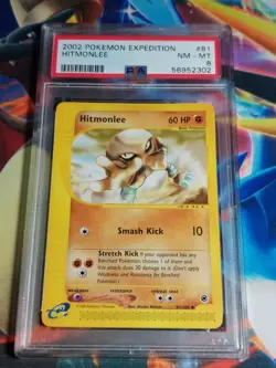 2002 Pokemon Expedition Hitmonlee #81 PSA 8 NM/MT - Image 1
