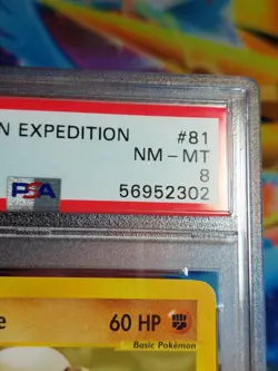 2002 Pokemon Expedition Hitmonlee #81 PSA 8 NM/MT - Image 4