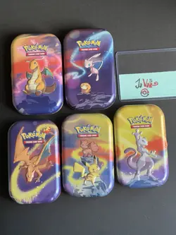 ALL 5 EMPTY Pokemon Kanto Power Mini Tin Complete Set -No Contents✨1 DAYSHIP - Image 1