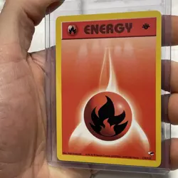Fire Energy - 1st Edition - 128/132 Gym Heroes - Pokemon TCG - 2000 NM Vintage - Image 2