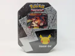 New and Sealed Pokemon Sword & Shield Celebrations Lance's Charizard V Tin - Image 1