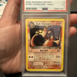 Pokemon Dark Charizard Holo 4/82 Team Rocket PSA 5 Excellent - Image 1