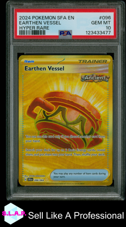 EARTHEN VESSEL HYPER RARE POKEMON SFA EN-SHROUDED FABLE 2024 096 PSA 10 - Image 1