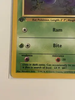 Pokemon TCG Zubat 70/82 1st Edition Team Rocket Common Near Mint - Image 4
