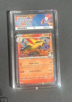 Pokemon ACE 9 Ethan's Typhlosion 034/182 Destined Rivals STAFF Promo - NOT PSA - Image 1